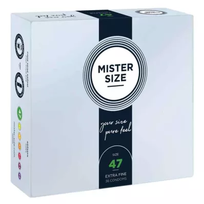 MISTER Størrelse 47 kondomer, 36 stk