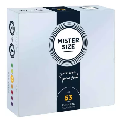 MISTER Størrelse 53 kondomer, 36 stk