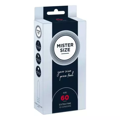 MISTER Størrelse 60 kondomer, 10 stk