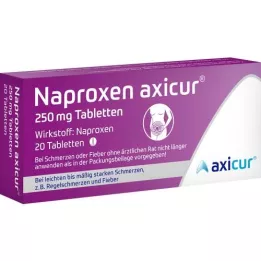 NAPROXEN axicur 250 mg tabletter, 20 stk