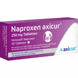 NAPROXEN axicur 250 mg tabletter, 30 stk