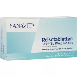 REISETABLETTEN Sanavita 50 mg tabletter, 20 stk