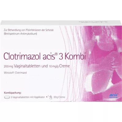 CLOTRIMAZOL acis 3 kombinationspakke, 1 stk