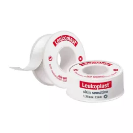 LEUKOPLAST Skin Sensitive 1,25 cmx2,6 m m. beskyttelsesring, 1 stk