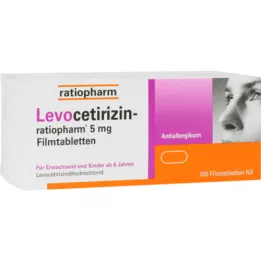 LEVOCETIRIZIN-ratiopharm 5 mg filmovertrukne tabletter, 100 stk
