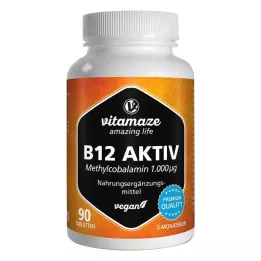 B12 AKTIV 1.000 µg veganske tabletter, 90 stk