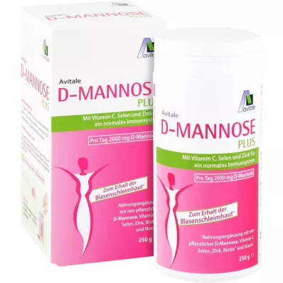 D-MANNOSE PLUS 2000 mg pulver med vitaminer og mineraler, 250 g