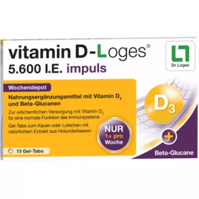 VITAMIN D-LOGES 5.600 I.E. impulser ugentligt depot KTA, 15 stk