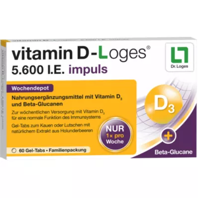 VITAMIN D-LOGES 5.600 I.U. impulser ugentligt depot KTA, 60 stk