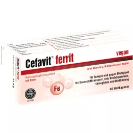 CEFAVIT Hårde ferritkapsler, 60 stk