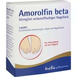AMOROLFIN beta 50 mg/ml neglelak indeholdende aktiv ingrediens, 3 ml