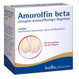 AMOROLFIN beta 50 mg/ml neglelak indeholdende aktiv ingrediens, 3 ml
