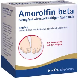 AMOROLFIN beta 50 mg/ml neglelak indeholdende aktiv ingrediens, 5 ml