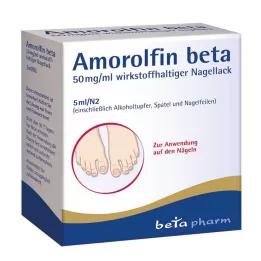 AMOROLFIN beta 50 mg/ml neglelak indeholdende aktiv ingrediens, 5 ml