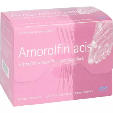 AMOROLFIN acis 50 mg/ml neglelak indeholdende aktiv ingrediens, 6 ml