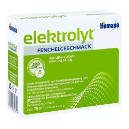 HUMANA Elektrolyt fennikel pulver foldeæske, 75 g