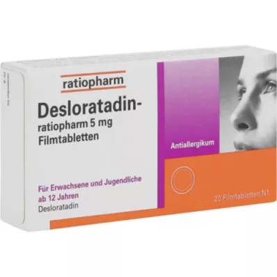 DESLORATADIN-ratiopharm 5 mg filmovertrukne tabletter, 20 stk