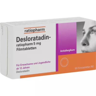 DESLORATADIN-ratiopharm 5 mg filmovertrukne tabletter, 50 stk