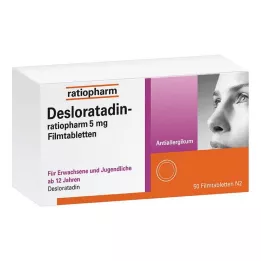 DESLORATADIN-ratiopharm 5 mg filmovertrukne tabletter, 50 stk