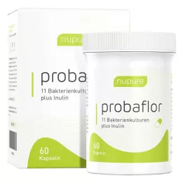 NUPURE probaflor probiotika til tarmrehabilitering kapsler, 60 stk