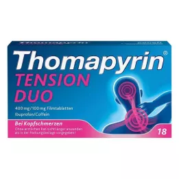 THOMAPYRIN TENSION DUO 400 mg/100 mg filmovertrukne tabletter, 18 stk