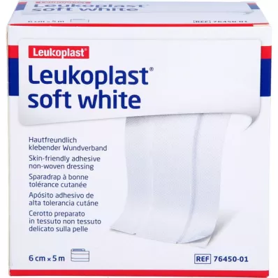 LEUKOPLAST blød hvid gips 6 cm x5 m rulle, 1 stk