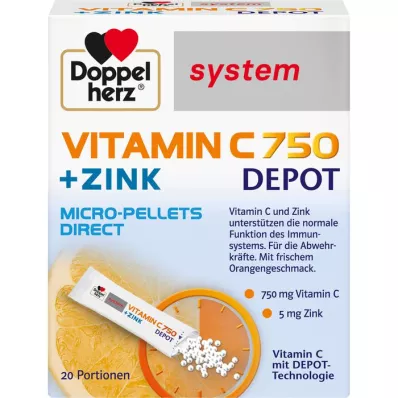 DOPPELHERZ C-vitamin 750 Depot system pellets, 20 stk