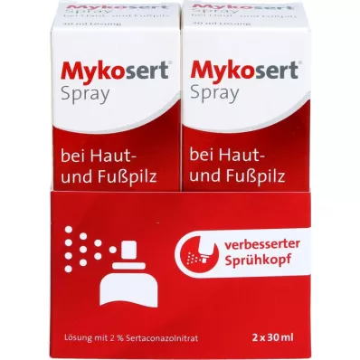 MYKOSERT Spray til hud og fodsvamp, 2X30 ml