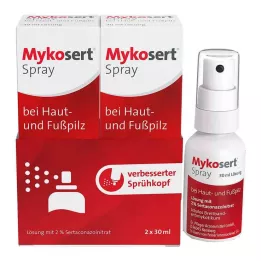 MYKOSERT Spray til hud og fodsvamp, 2X30 ml
