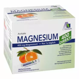 MAGNESIUM 400 direkte orange portionsstænger, 100X2,1 g