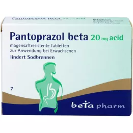 PANTOPRAZOL beta 20 mg syre enterotabletter, 7 stk