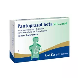 PANTOPRAZOL beta 20 mg syre enterotabletter, 7 stk