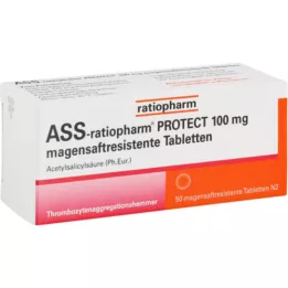 ASS-ratiopharm PROTECT 100 mg enterotabletter, 50 stk