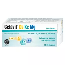 CEFAVIT D3 K2 Mg 4.000 I.E. hårde kapsler, 60 stk