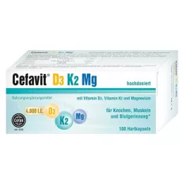 CEFAVIT D3 K2 Mg 4.000 I.U. hårde kapsler, 100 stk