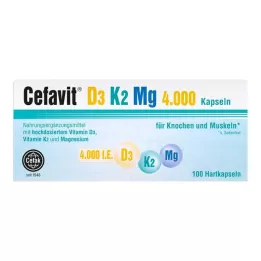 CEFAVIT D3 K2 Mg 4.000 I.U. hårde kapsler, 100 stk