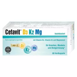 CEFAVIT D3 K2 Mg 7.000 I.E. hårde kapsler, 60 stk