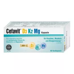 CEFAVIT D3 K2 Mg 7.000 I.E. hårde kapsler, 60 stk