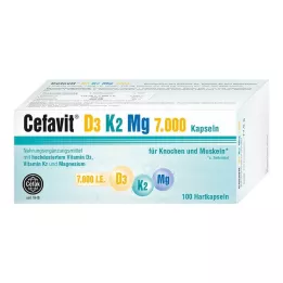 CEFAVIT D3 K2 Mg 7.000 I.U. hårde kapsler, 100 stk