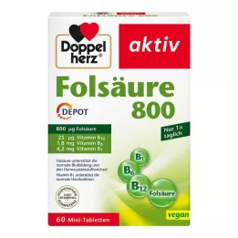 DOPPELHERZ Folinsyre 800 depottabletter, 60 kapsler