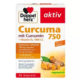 DOPPELHERZ Curcuma 750 kapsler, 30 kapsler