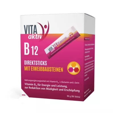 VITA AKTIV B12 direkte sticks med proteinbyggesten, 90 stk