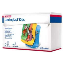 LEUKOPLAST børnestrimler 38x63mm/19x56mm hver 50 stk, 100 stk