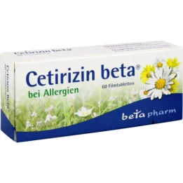 CETIRIZIN beta filmovertrukne tabletter, 60 stk