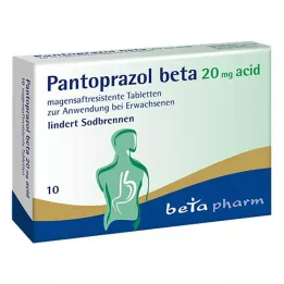 PANTOPRAZOL beta 20 mg syre enterotabletter, 10 stk