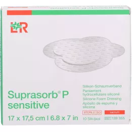 SUPRASORB P følsom PU-Schaumv.sacr.bor.17x17,5, 10 stk