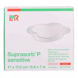SUPRASORB P følsom PU-Schaumv.sacr.bor.17x17,5, 10 stk