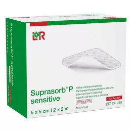 SUPRASORB P følsom PU-Skum v.non-bor.5x5cm, 10 stk