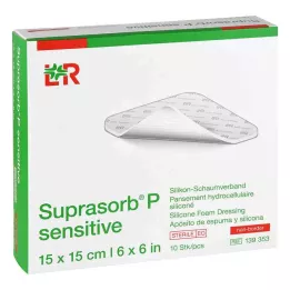 SUPRASORB P sensitiv PU-Skum v.non-bor.15x15cm, 10 stk