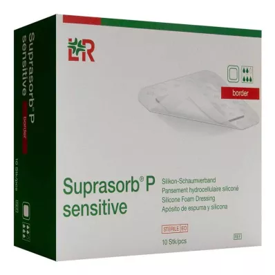 Suprasorb P følsom PU-skumkant 5x5cm, 10 stk